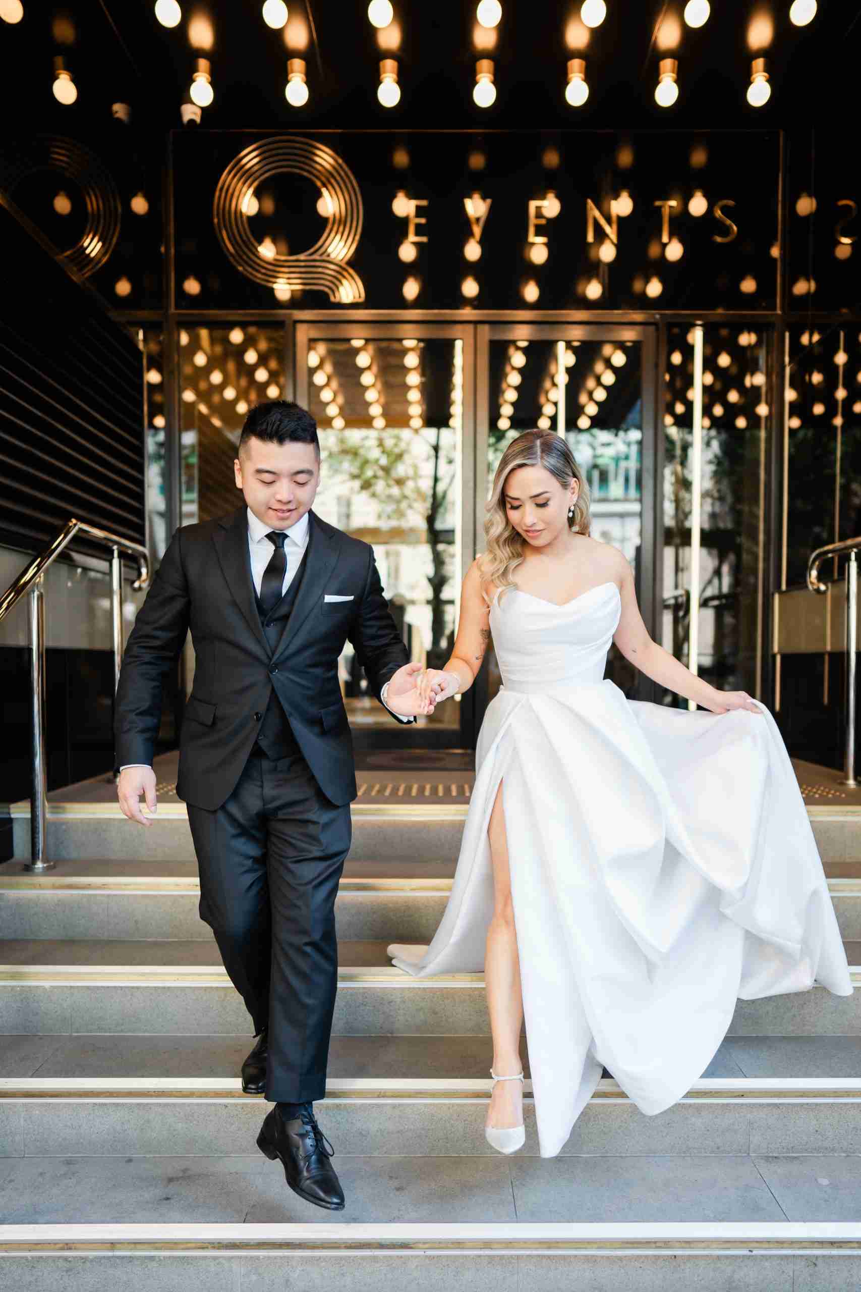 2 people that just got married q events wedding venue melbourne