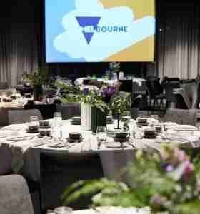 tables at Q Events conference room hire in Melbourne CBD