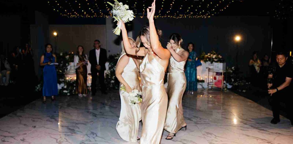 bridesmaids dancing